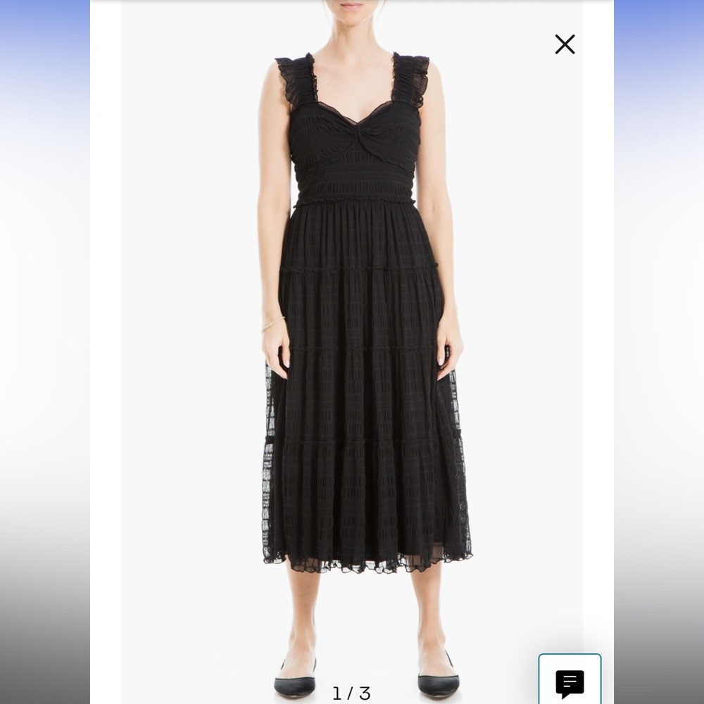 MAX STUDIO Mesh Sleeveless Maxi Dress